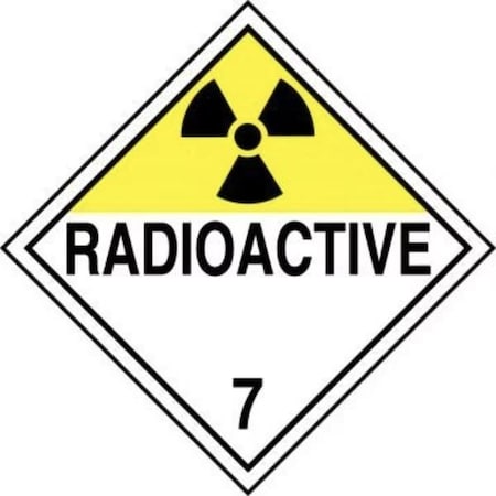 Accuform DOT PLACARD HAZARD CLASS 7  MPL701MG1 MPL701MG1